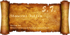 Stenczel Tullia névjegykártya
